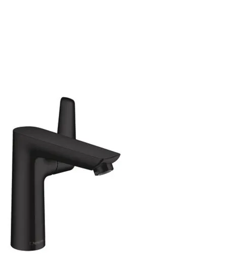 Hansgrohe Talis E 150 Waschtischmischer, matt schwarz, mit Ablaufgarnitur
