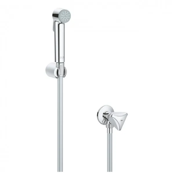 Grohe Tempesta F Brauseset mit Knopfbetätigung und Eckventil (chrom)