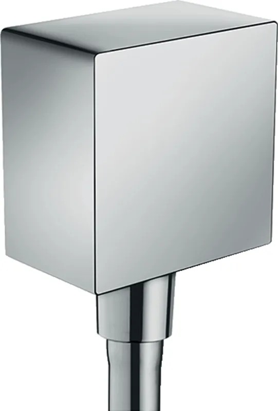 Hansgrohe Fixfit Square Schlauchanschluss mit Rückflussverhinderer und Kunststoffwinkel