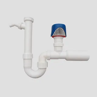 Sanit Eisenberg Rohrgeruchverschluss mit Rohrbelüfter ventilair G1 1/2xDN56