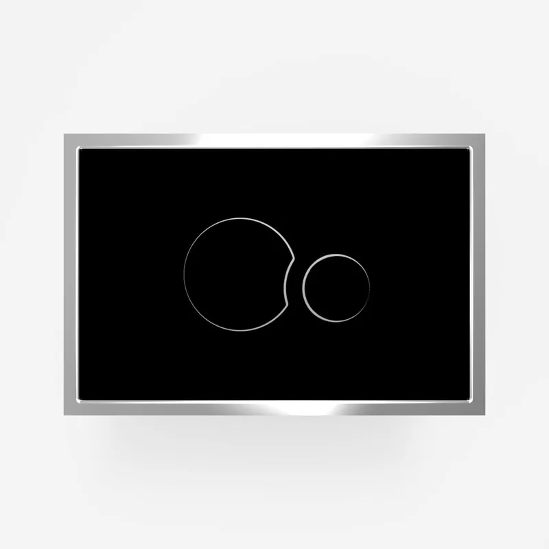 Sanit Eisenberg Betätigungsplatte SG706 Glas/Glas schwarz