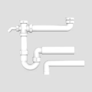 Sanit Eisenberg Ablaufverbindung G1 1/2x40/50x295 mit Rohrgeruchverschluss