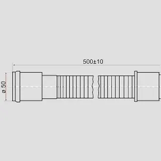 Sanit Eisenberg Flexibles HT-Anschlussrohr 500mm – Bild 2