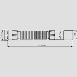 Sanit Eisenberg Flexschlauch G1 1/4x32/40x345-800 – Bild 2