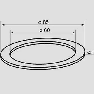 Sanit Eisenberg Dichtring 85x60x6 für Spülkasten 937 – Bild 2