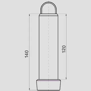 Sanit Eisenberg Standrohr G1 1/2 mit Bügel L:140 ÜH:120 – Bild 2