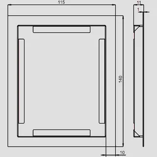 Sanit Eisenberg Urinal Nachrüstrahmen 10mm Edelstahl poliert – Bild 2