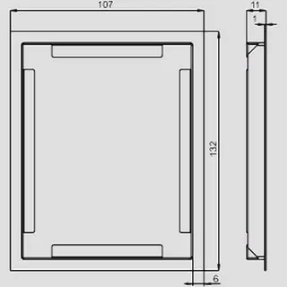 Sanit Eisenberg Urinal Blendrahmen 6mm Edelstahl poliert – Bild 2