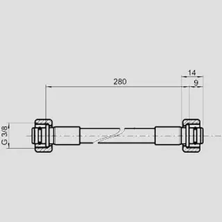 Sanit Eisenberg Flexibler Schlauch DN6 280 mm – Bild 2