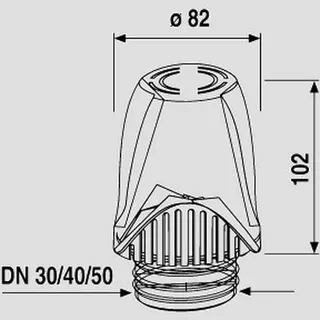 Sanit Eisenberg Rohrbe- und -entlüfter ventilair duplex DN 30-50 – Bild 2