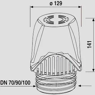 Sanit Eisenberg Rohrbe- und -entlüfter ventilair duplex DN 70-100 – Bild 2