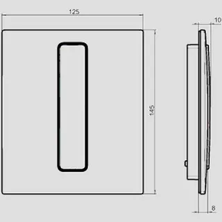 Sanit Eisenberg Urinal Abdeckplatte Ineo Bright Kunststoff chrom – Bild 2