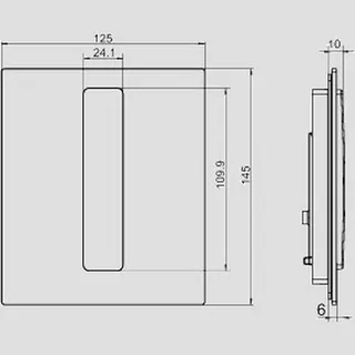 Sanit Eisenberg Urinal Abdeckplatte Ineo Bright Glas anthrazit – Bild 2