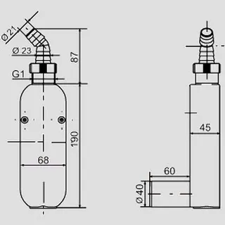 Sanit Eisenberg Aufputz- Geruchsverschluss G3/4-G1x40 – Bild 2