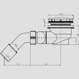Sanit Eisenberg Duschablauf 823/90W Höhe 80mm – Bild 2