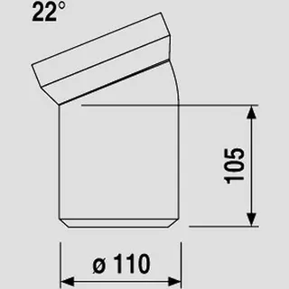 Sanit Eisenberg WC-Anschlussbogen 22Gr DN100 pergamon – Bild 2
