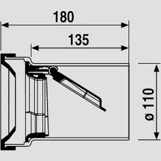 Sanit Eisenberg WC Anschlussstutzen DN100 mit Rattenschutz – Bild 2