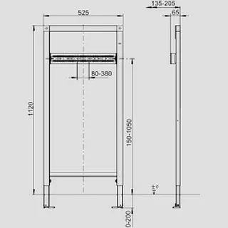 Sanit Eisenberg Bade und Brausewannen -Element INEO Aufputz 1120/525 – Bild 2