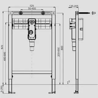 Sanit Eisenberg Waschtisch-Element INEO behindertengerecht 820/525 – Bild 2