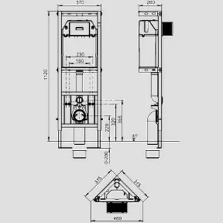 Sanit Eisenberg WC Eckelement 995SC 1120/370 – Bild 2