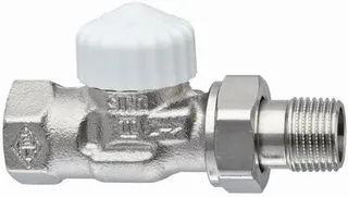 Heimeier Thermostat Ventilunterteil V-exakt II, Rotguss vernickelt, Durchgang 1/2"