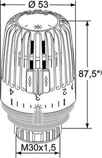 Heimeier Thermostat-Kopf K mit Nullstellung – Bild 2