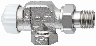 Heimeier Thermostat Ventilunterteil V-exakt II, Rotguss vernickelt, axial 1/2"