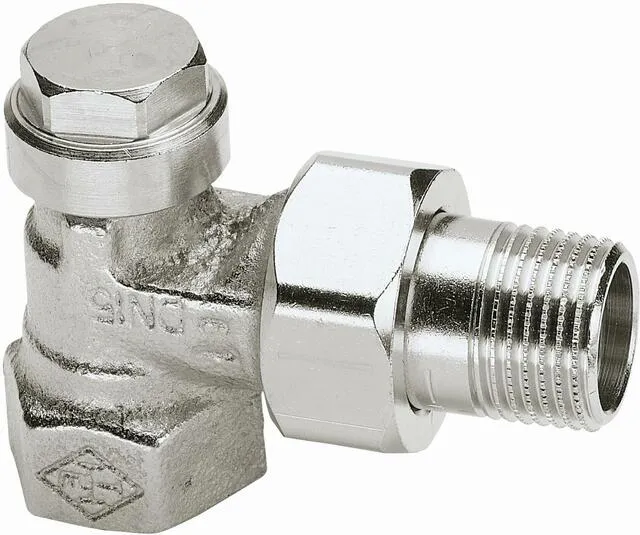 Heimeier Verschraubung Regulux, Eckform, Rotguss 1/2"