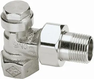 Heimeier Verschraubung Regulux, Eckform, Rotguss 1/2"