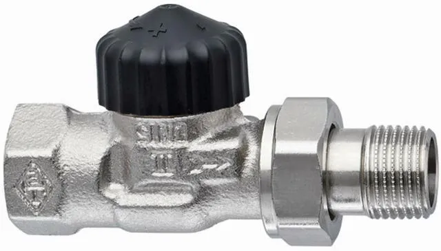 Heimeier Thermostat Ventilunterteil Standard, Rotguss vernickelt, Durchgang 1"