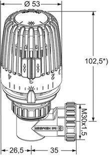 Heimeier Thermostat Kopf WK Winkelform – Bild 2