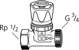 Heimeier Vorlauf Thermostat Ventil – Bild 2
