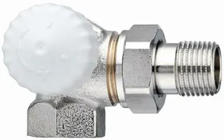 Heimeier Thermostat Ventilunterteil V-exakt II, Rotguss vernickelt, Winkeleck links 3/8"