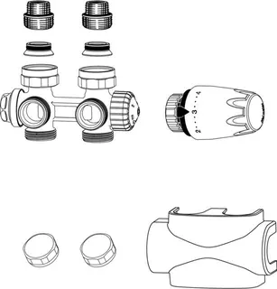 Heimeier Multilux 4-Set, mit Zweipunktanschluss weiß RAL 9016 – Bild 2