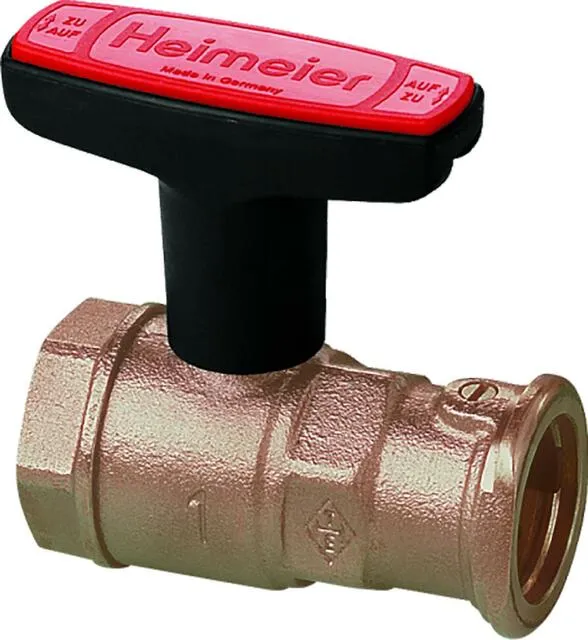 Heimeier Pumpen Kugelhahn Globo P-S, mit Schwerkraftbremse 1"x1"