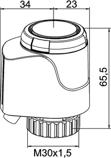 Heimeier Thermischer Stellantrieb EMO T, 230 V, NC 0,8 m Kabellänge – Bild 2