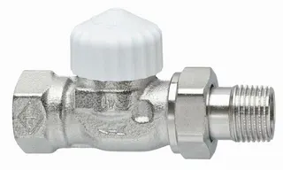 Heimeier Thermostat Ventilunterteil, Durchgang, umgekehrte Flussrichtung, Voreinstellung 1/2"
