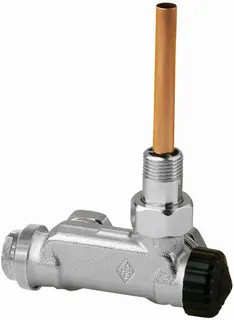 Heimeier EZ-Ventil Eckform 1/2", Rotguss vernickelt für Einrohr