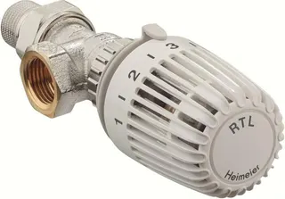 Heimeier Rücklauf Temperaturbegrenzer RTL, Rotguss vernickelt, Eckform R 1/2" AG
