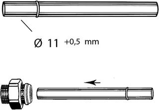 Heimeier Tauchrohr, 11mm Anschluss 250mm – Bild 2