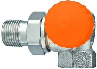 Heimeier Thermostat Ventilunterteil Eclipse, Winkeleck, Anschluss rechts DN 15