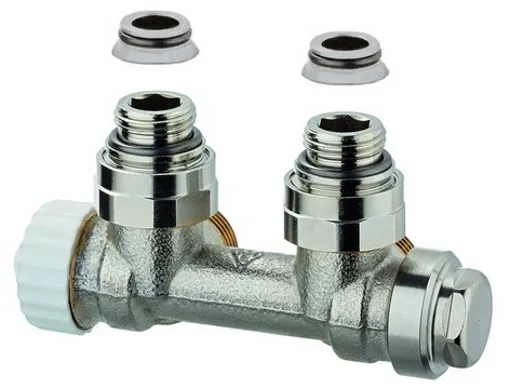 Heimeier Thermostat Ventilunterteil Multilux, für Zweirohrsystem, Eck IG R 1/2"