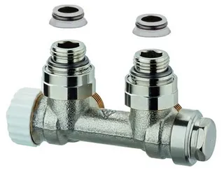 Heimeier Thermostat Ventilunterteil Multilux, für Zweirohrsystem, Eck IG R 1/2"