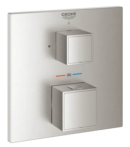 Grohe Grohtherm Cube Thermostat-Brausebatterie (supersteel)