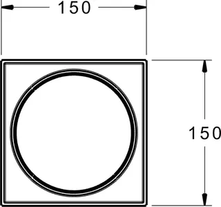 Hansa HANSABLUEBOX Rosettenverlängerung 15 mm, 150x150mm – Bild 2