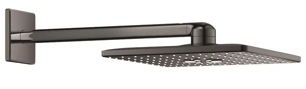Grohe Rainshower SmartActive 310 Cube Kopfbrauseset mit 2 Strahlarten und Wandanschluss (hard graphite)