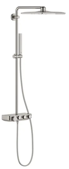 Grohe Euphoria SmartControl System 310 Cube Duo Duschsystem mit Thermostatbatterie für die Wandmontage (supersteel)
