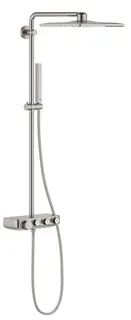 Grohe Euphoria SmartControl System 310 Cube Duo Duschsystem mit Thermostatbatterie für die Wandmontage (supersteel)
