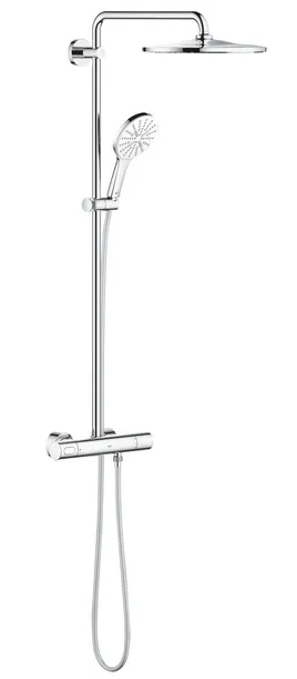 Grohe Rainshower SmartActive 310 Duschsystem mit Thermostatbatterie für die Wandmontage (moon white)