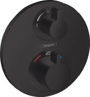 Hansgrohe Ecostat S Thermostat Unterputz (mattschwarz) für 2 Verbraucher